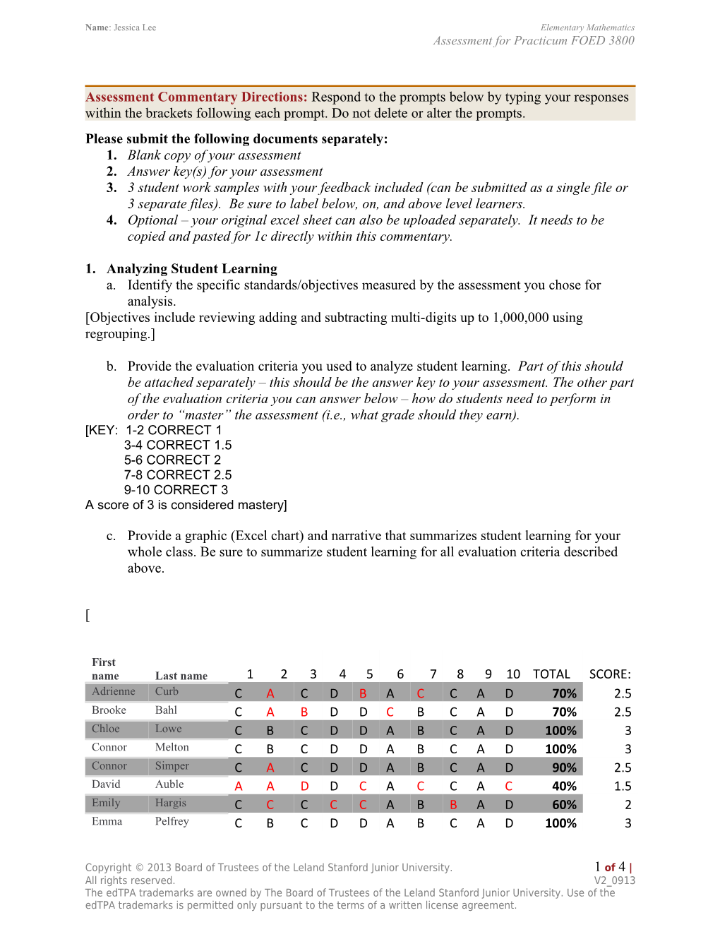 Assessment Commentary Template s1