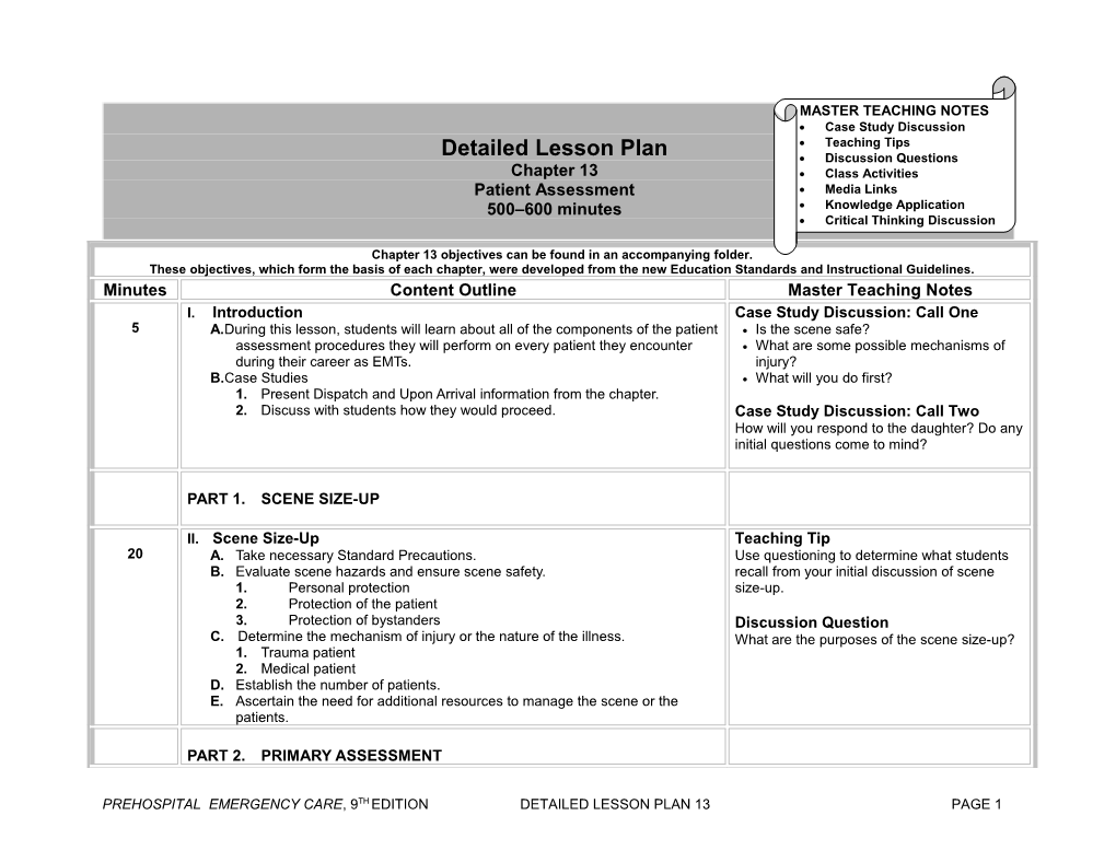 Detailed Lesson Plan