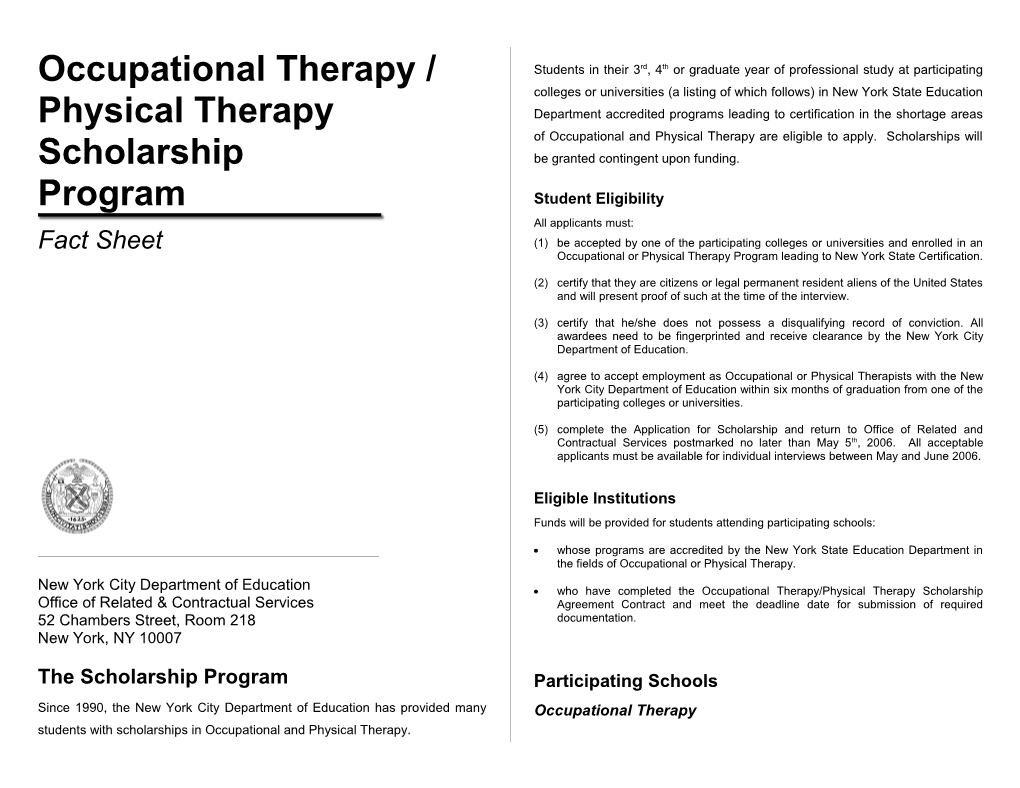 Occupational Therapy