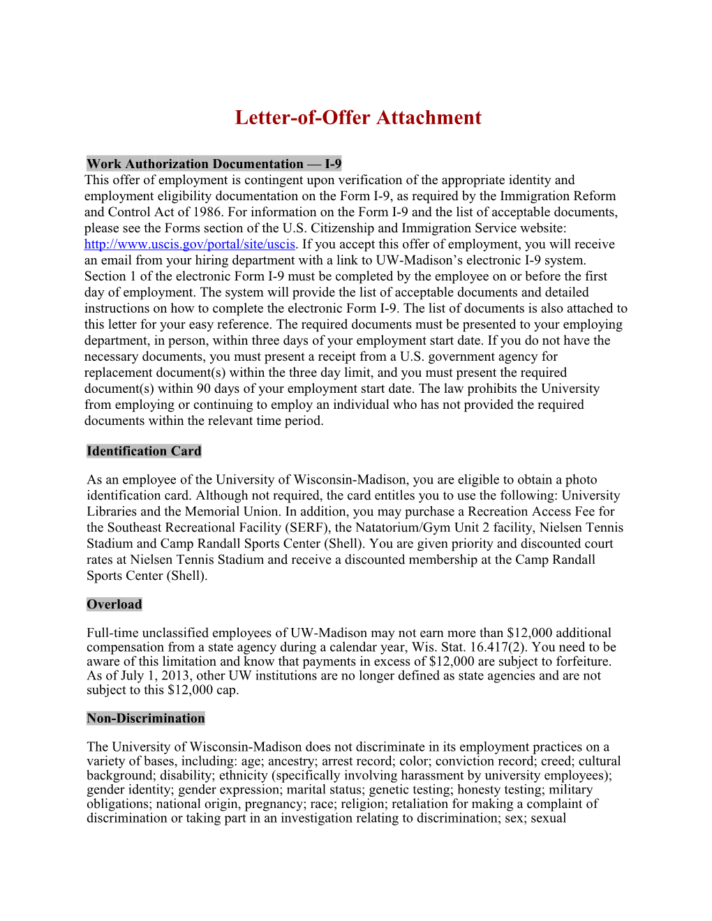 Letter-Of-Offer Attachment