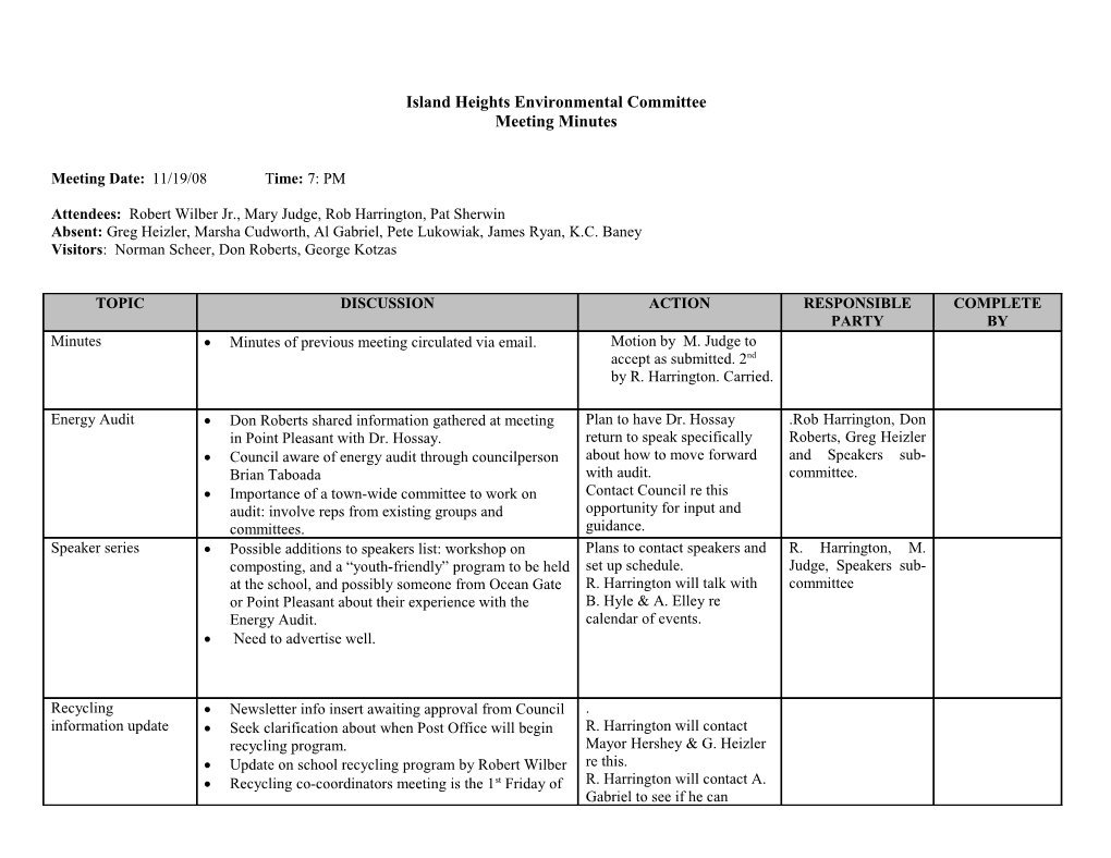 Island Heights Environmental Committee