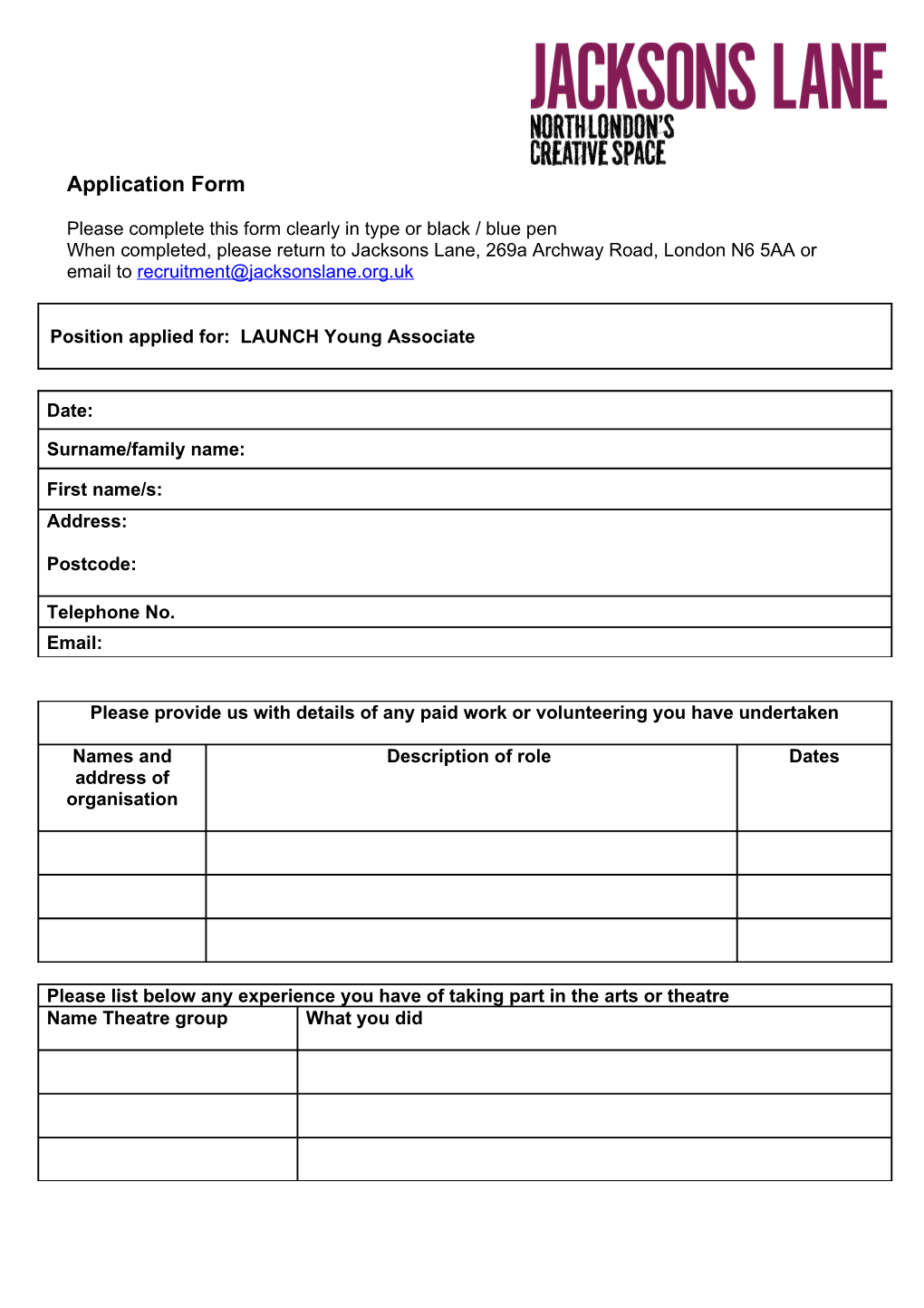 Applicant Information Form s1