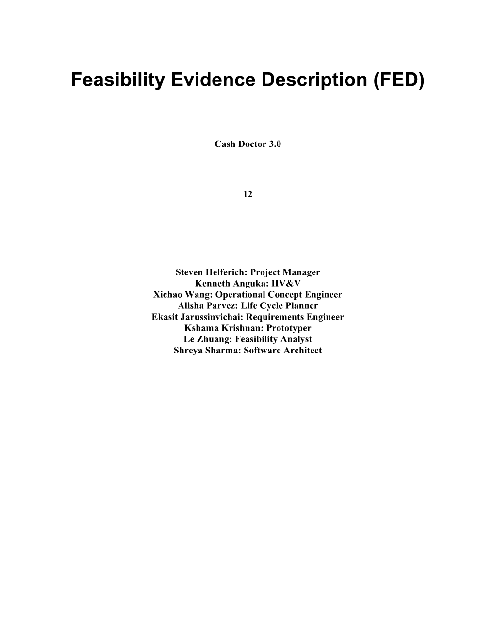Feasibility Rationale Description (FRD) s1