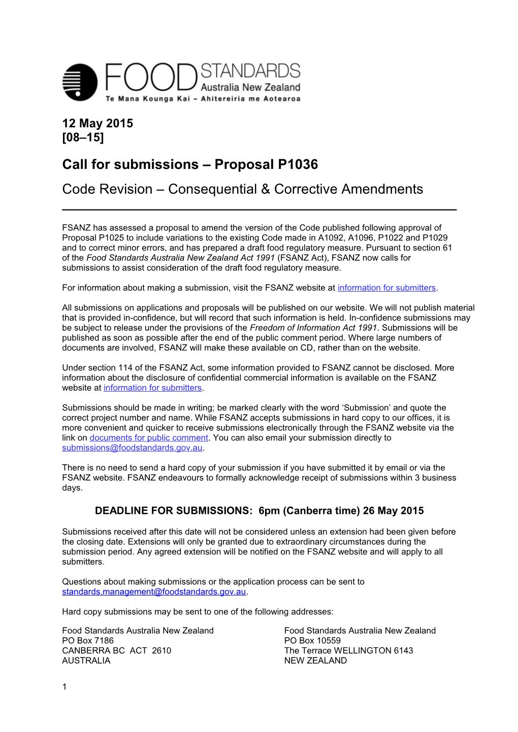 Code Revision Consequential & Corrective Amendments