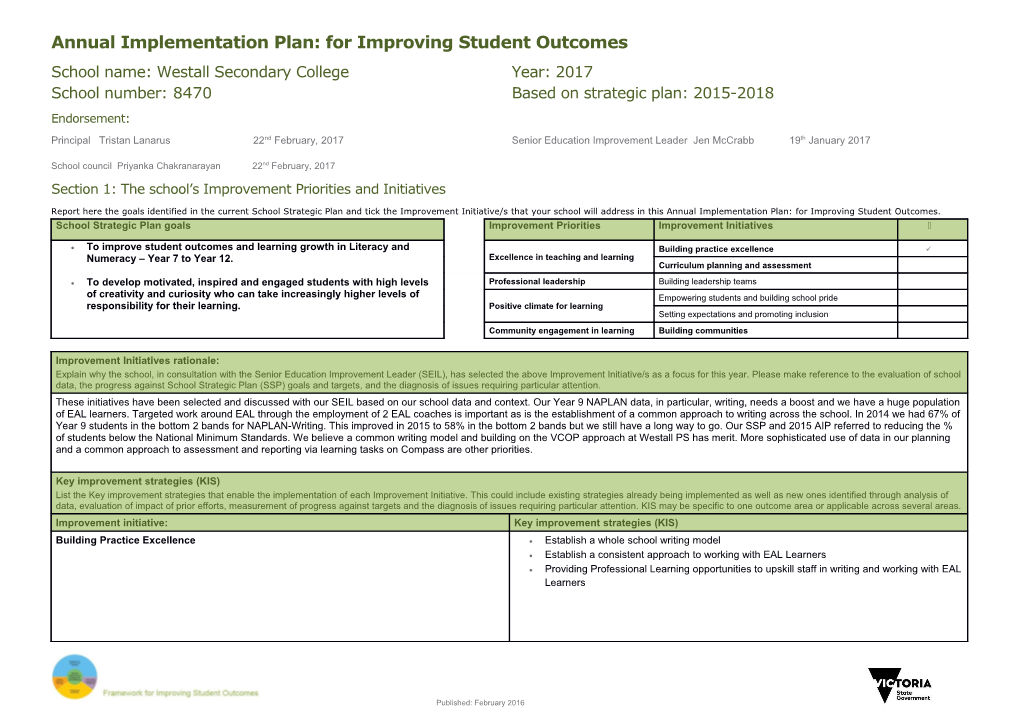 2017 School Annual Implementation Plan Tool s1