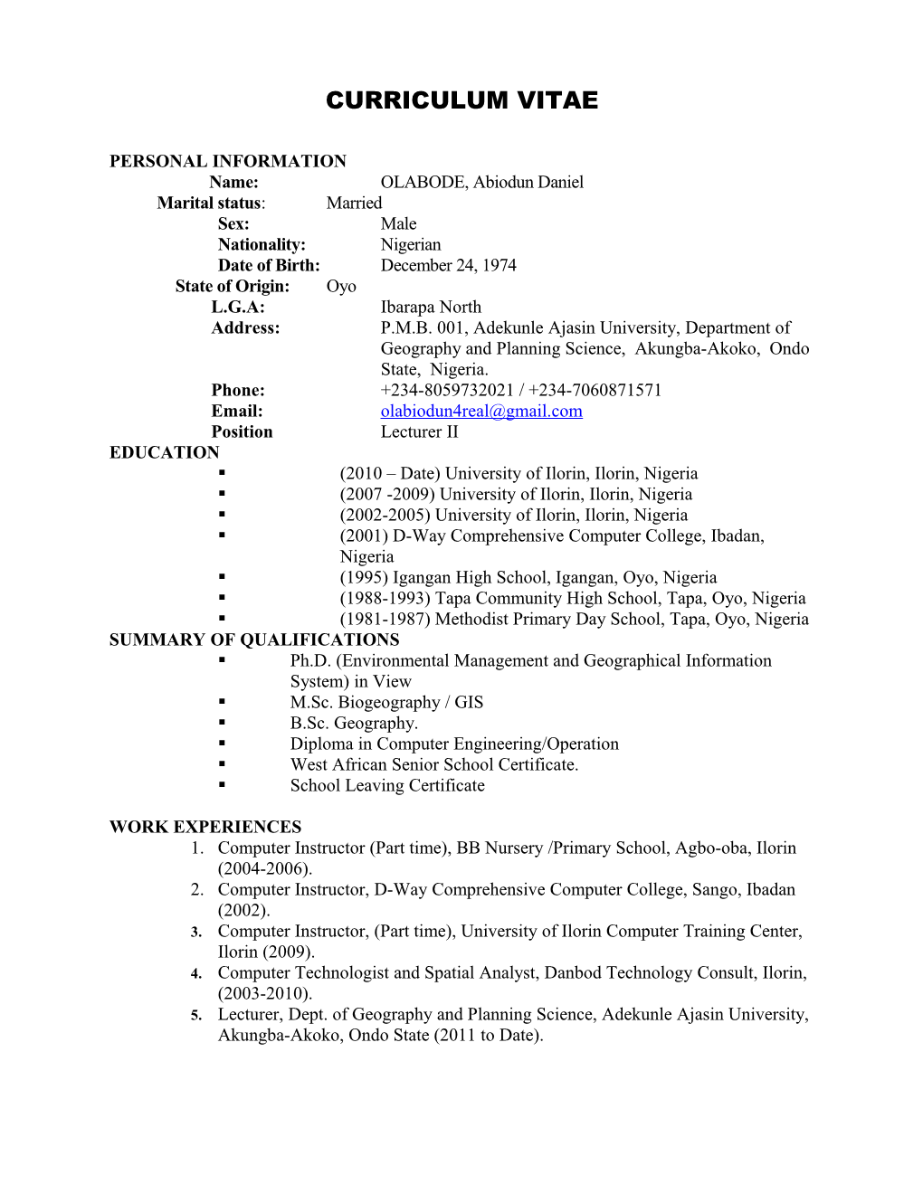 Curriculum Vitae s292