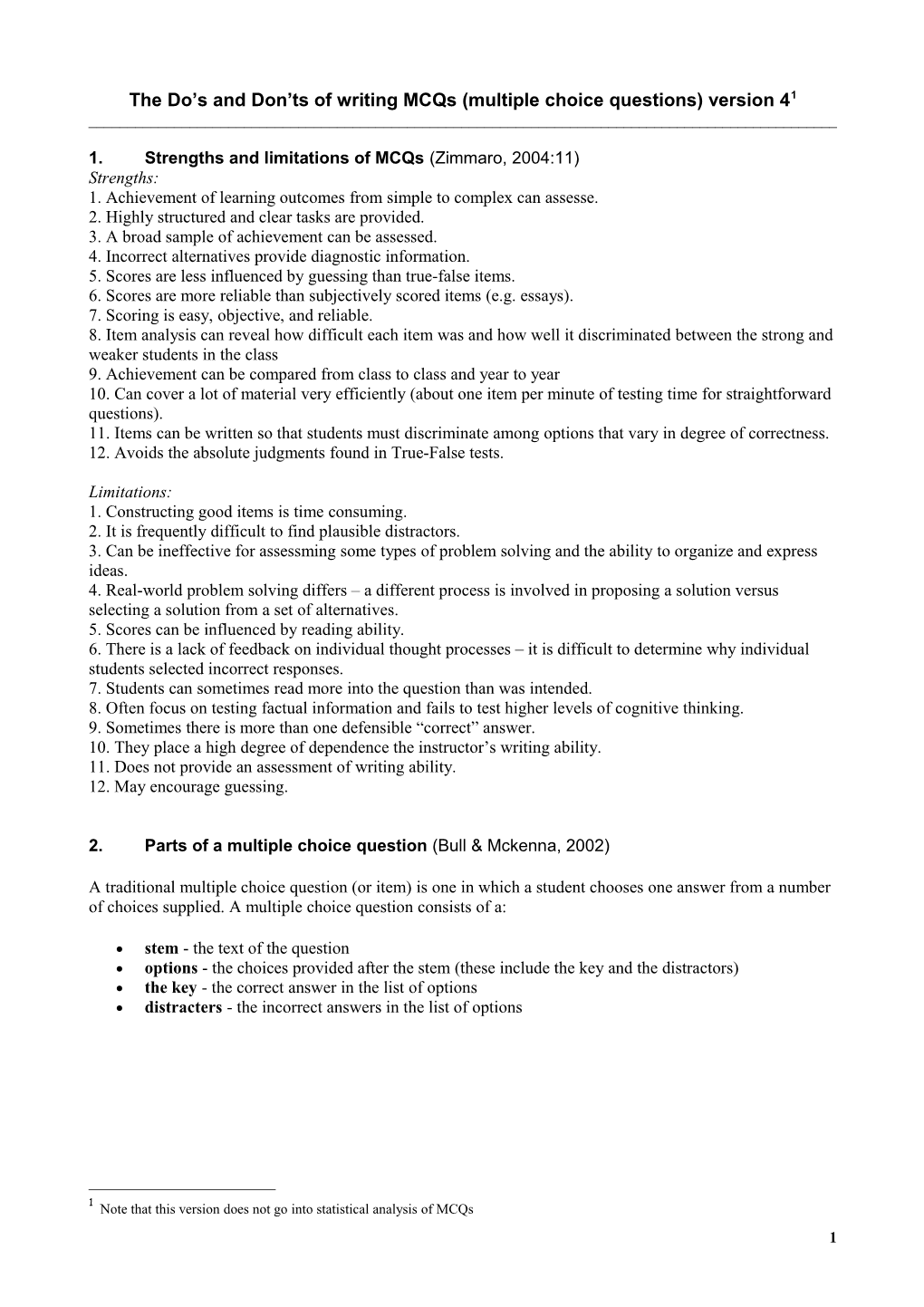 The Do S and Don Ts of Writing Mcqs (Multiple Choice Questions)