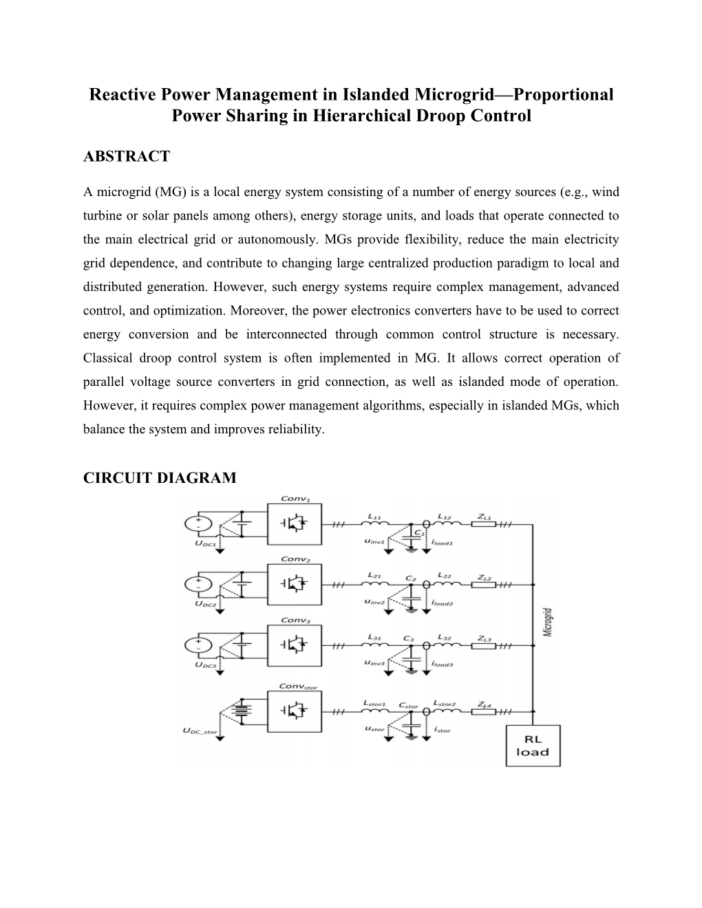 Reactive Power Management in Islanded Microgrid Proportional Power Sharing in Hierarchical