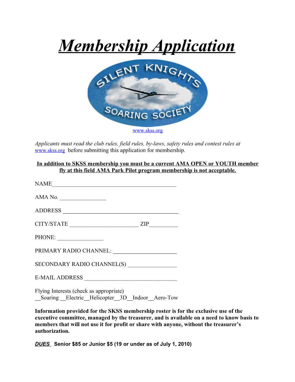 Membership Application s4