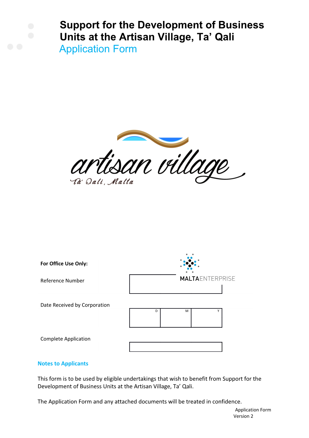 Support for the Development of Business Units at the Artisan Village, Ta Qali
