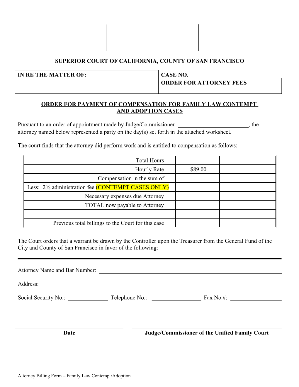 California Trial Courts, City and County of San Francisco