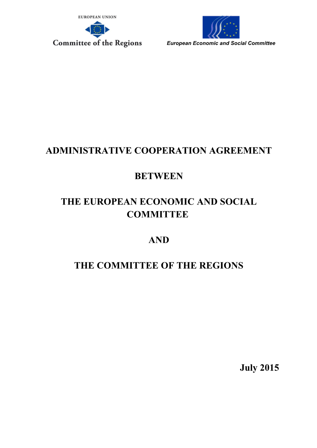 Cooperation Agreement EESC Cor