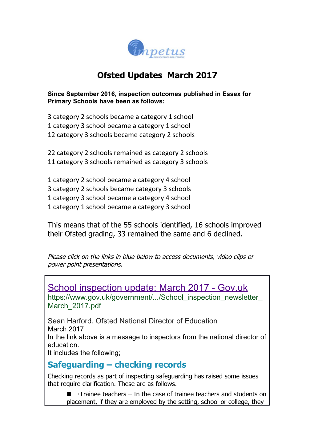 3 Category 2 Schools Became a Category 1 School