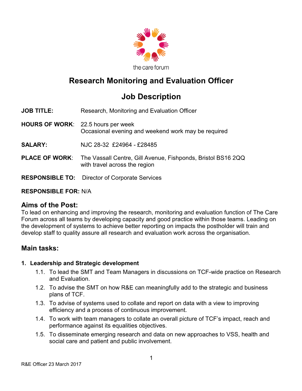 Research Monitoring and Evaluationofficer