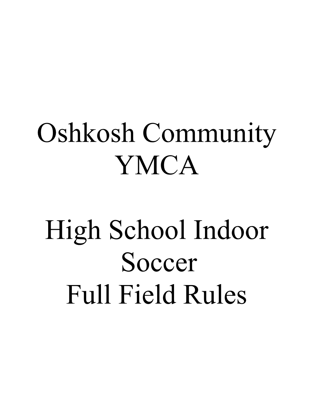 Oshkosh Community YMCA