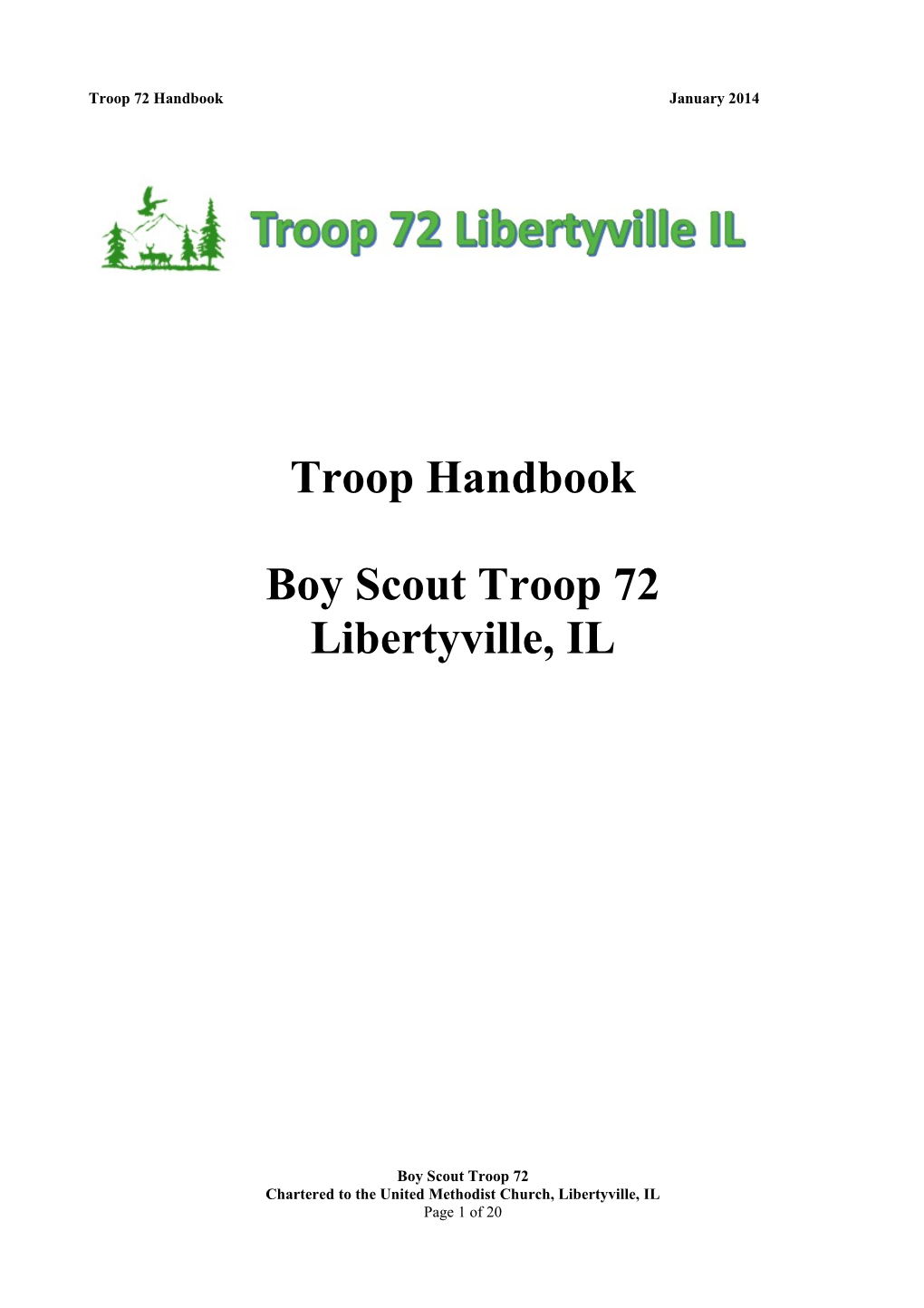 Troop 72 Handbook January 2014