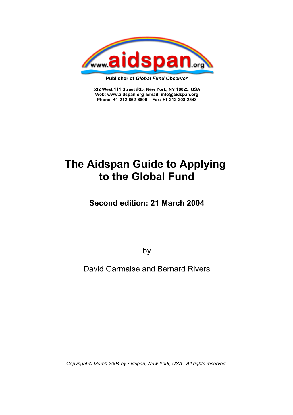 Aidspan GFO Document