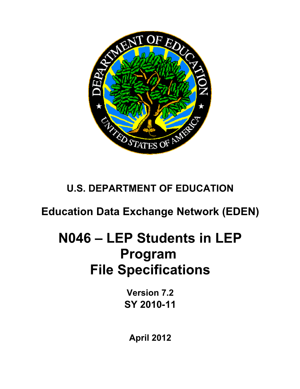 LEP Students in LEP Program File Specifications