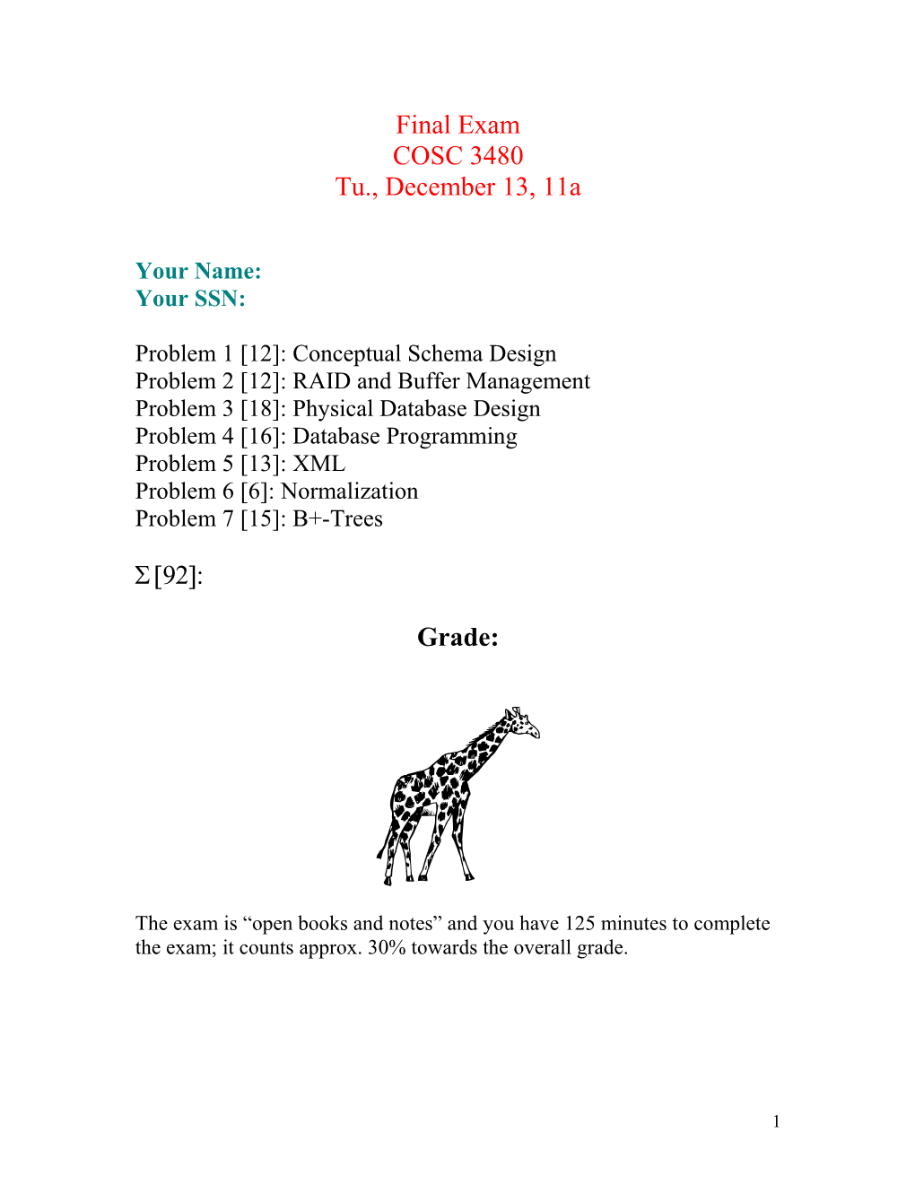 Problem 1 12 : Conceptual Schema Design