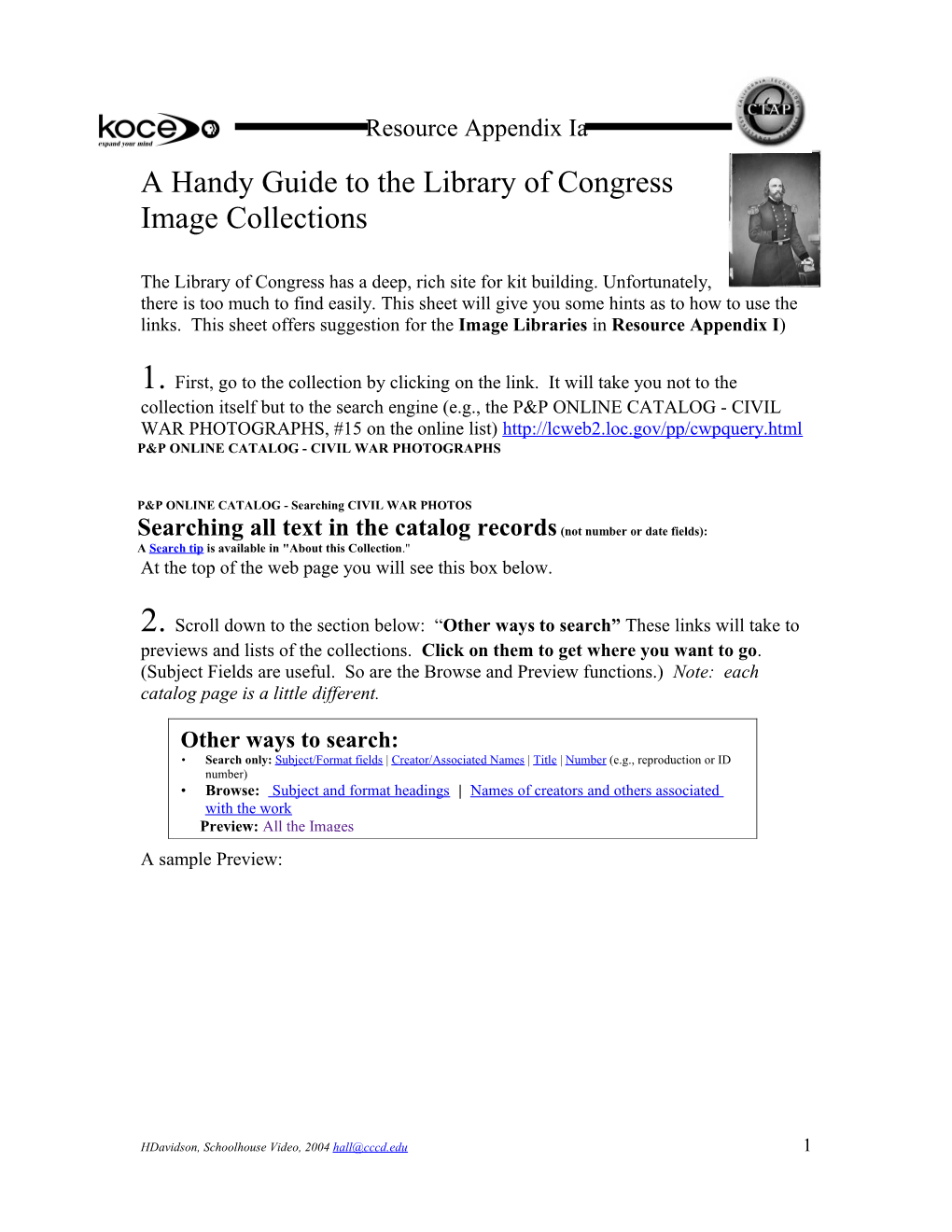 A Handy Guide to the Library of Congress Image Collections