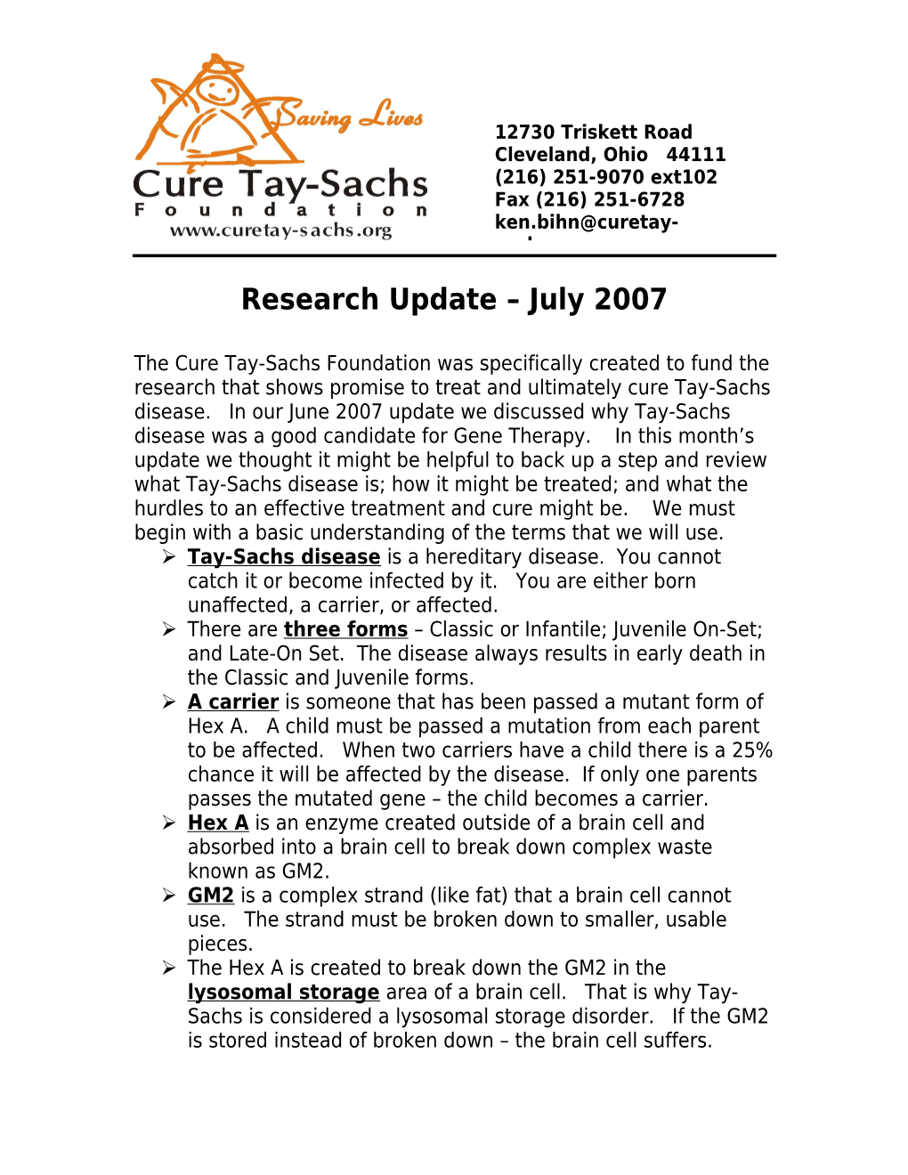 Research Update July 2007