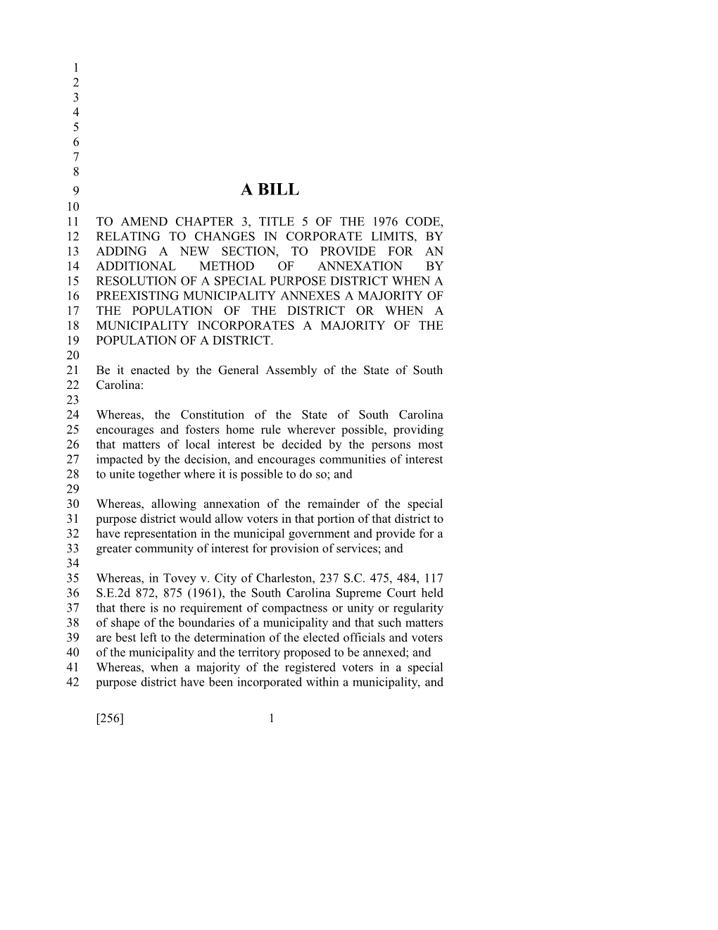 2015-2016 Bill 256 Text of Previous Version (Dec. 10, 2014) - South Carolina Legislature Online