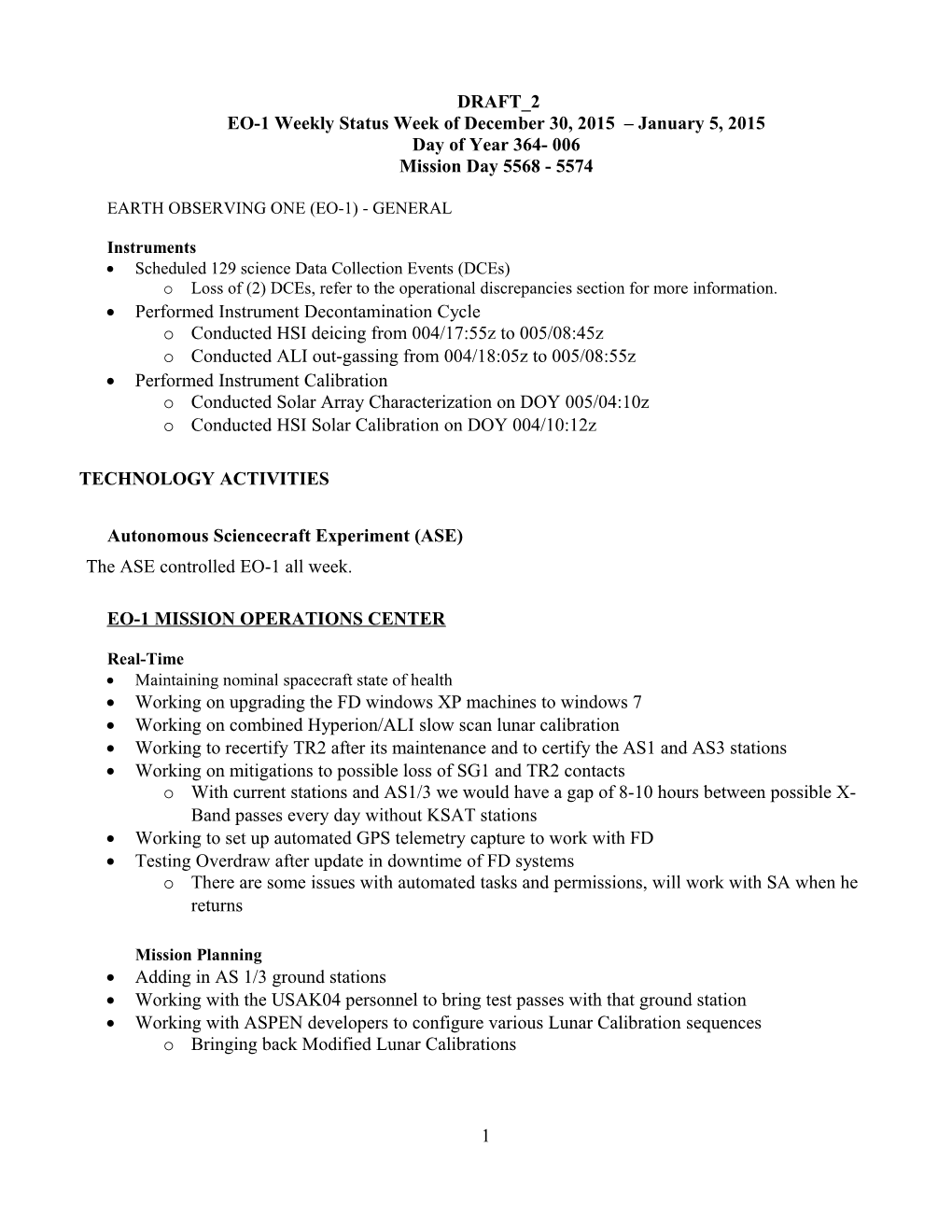 EO-1 Status Week of Jan 20-26, 2001 s2