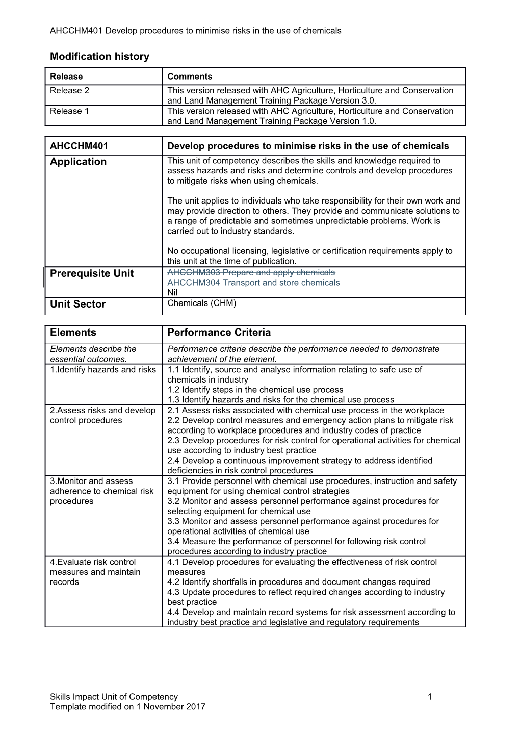 Skills Impact Unit of Competency Template s7