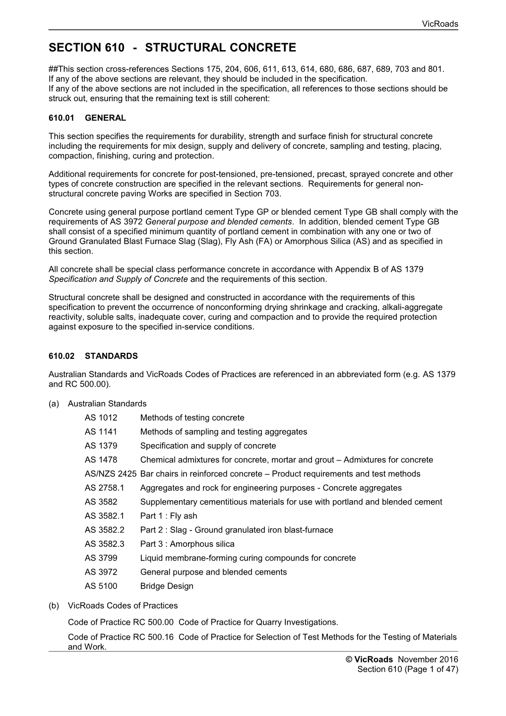 Section610 - Structural Concrete