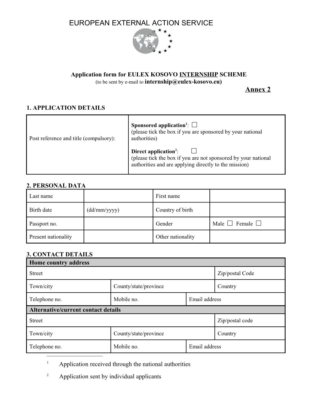 Application Form Cfc s2