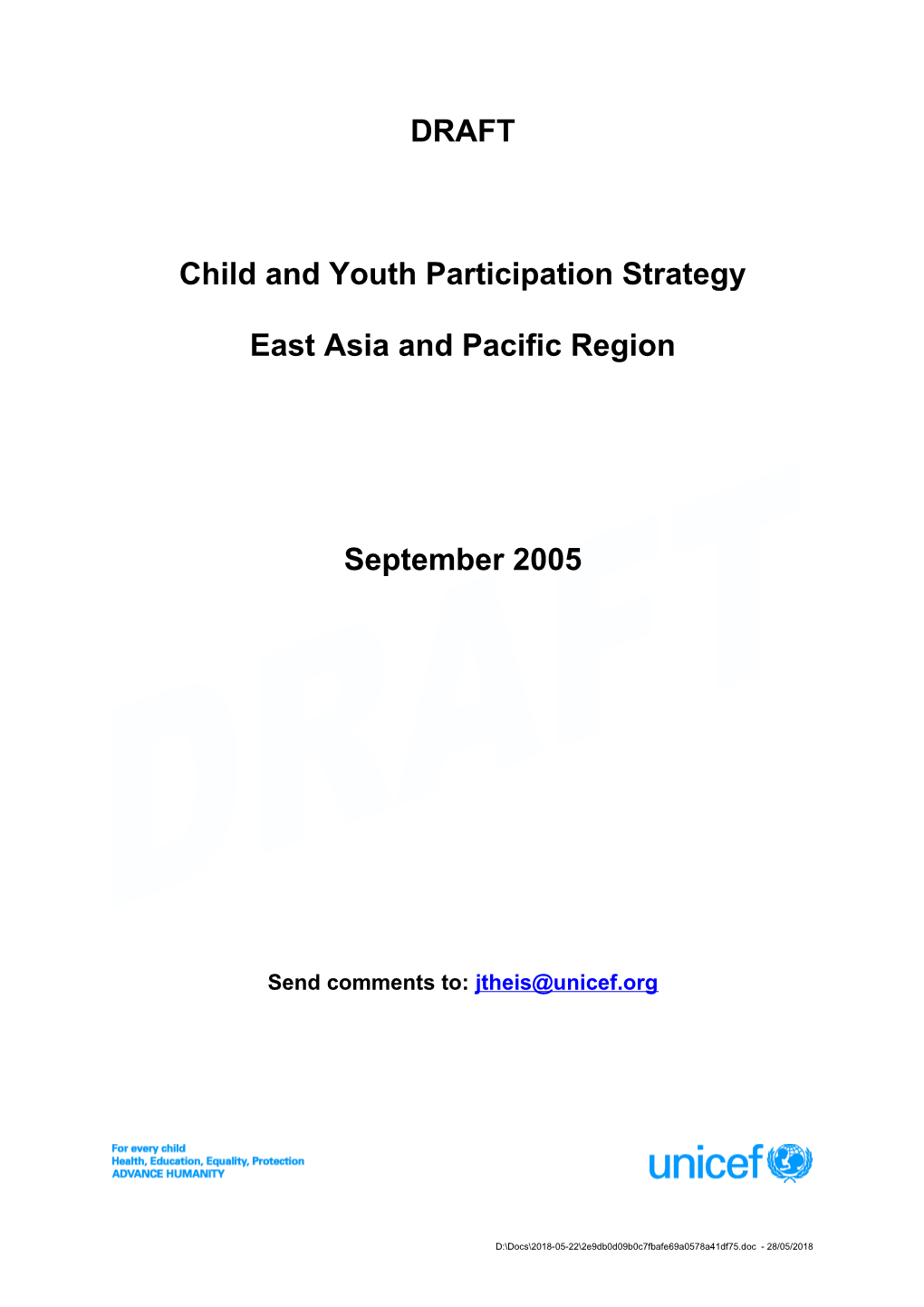 Child and Youth Participation Strategy