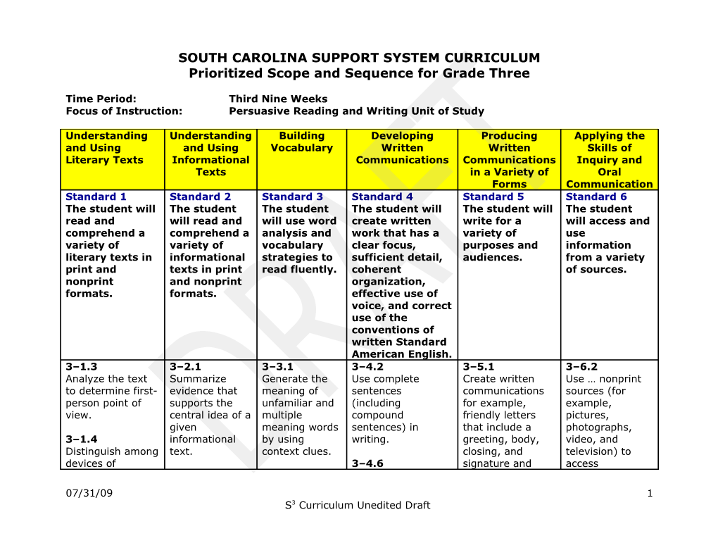 South Carolina Support System Instructional Guide s2