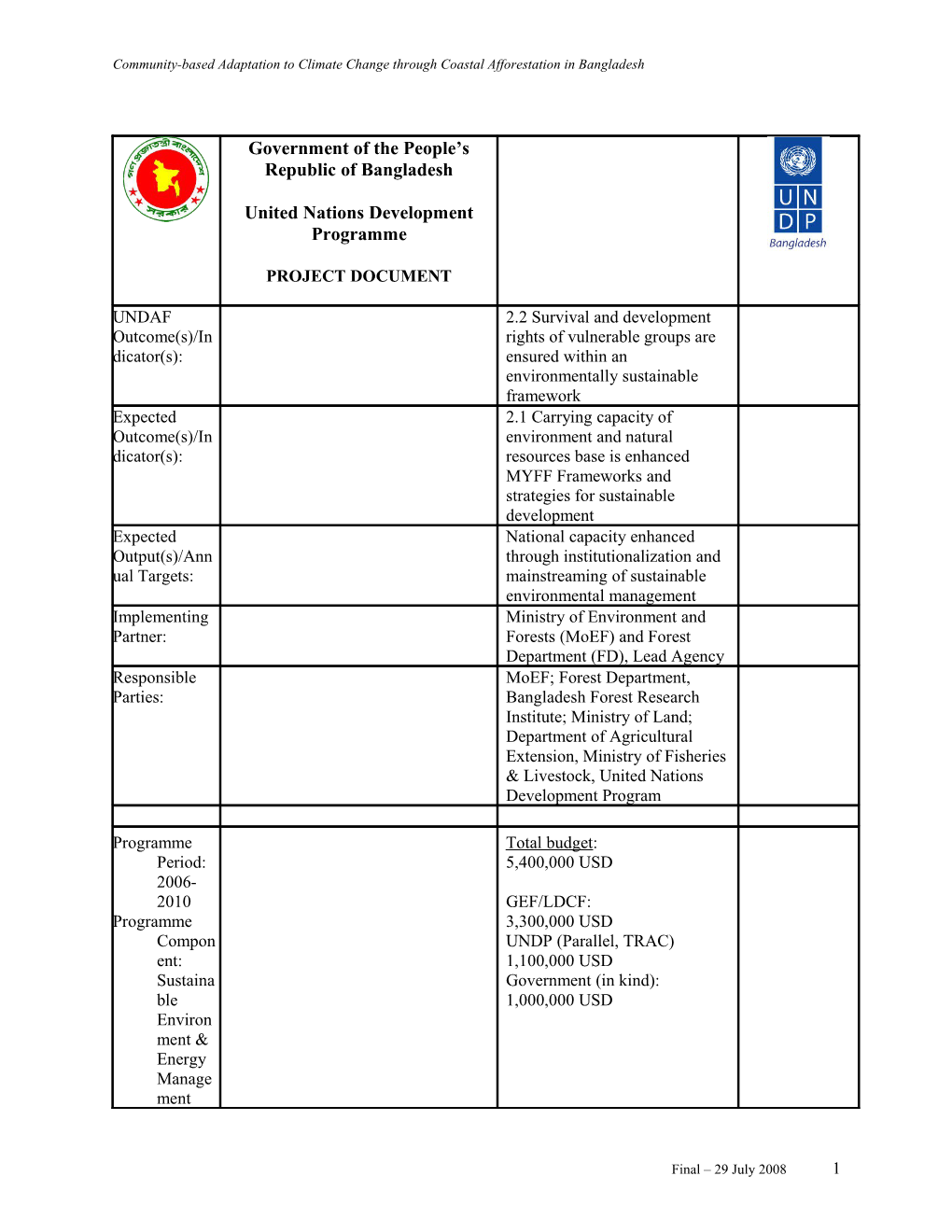 Community-Based Adaptation to Climate Change Through Coastal Afforestation in Bangladesh