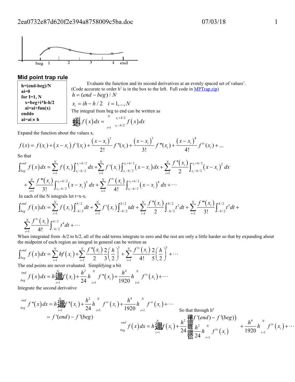 Trapezoidal Rule Integration