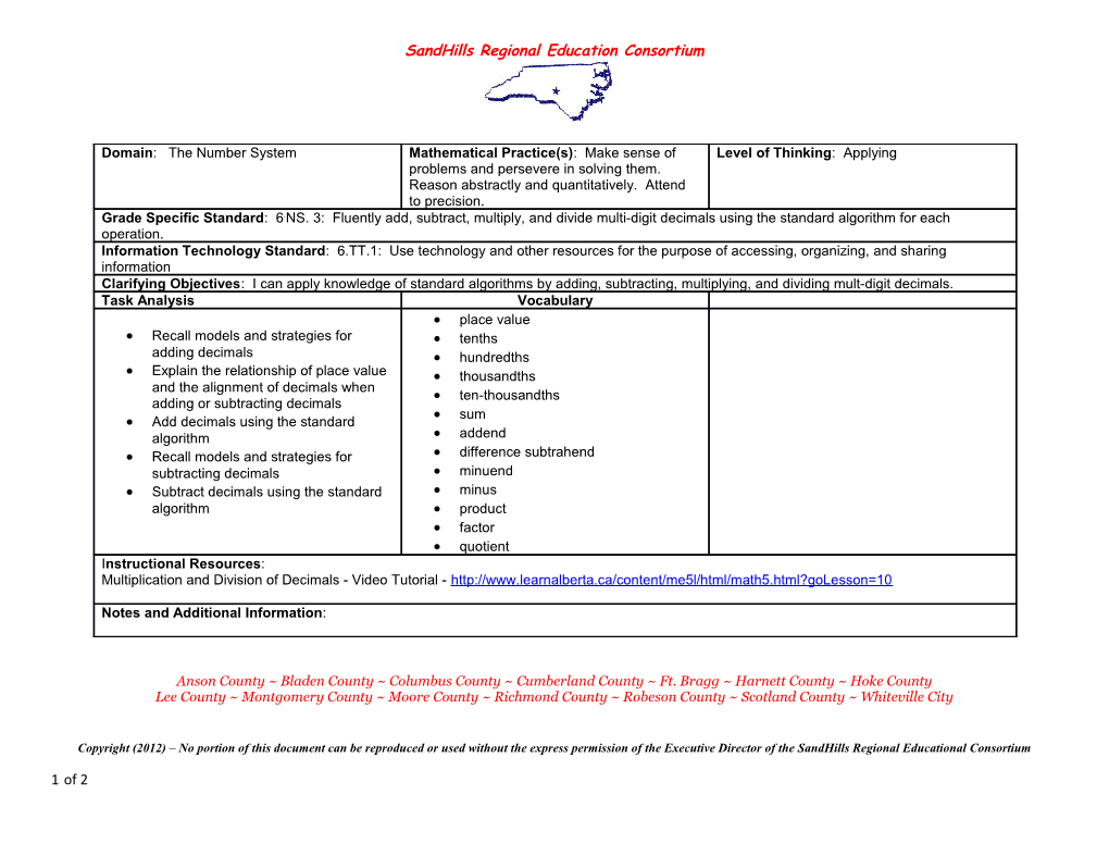 Sandhills Regional Education Consortium