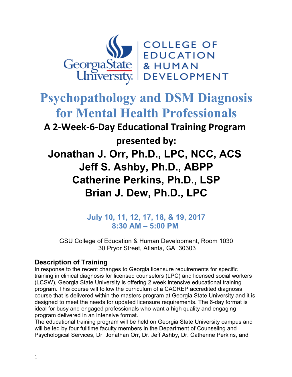 Psychopathology and DSM Diagnosis for Mental Health Professionals