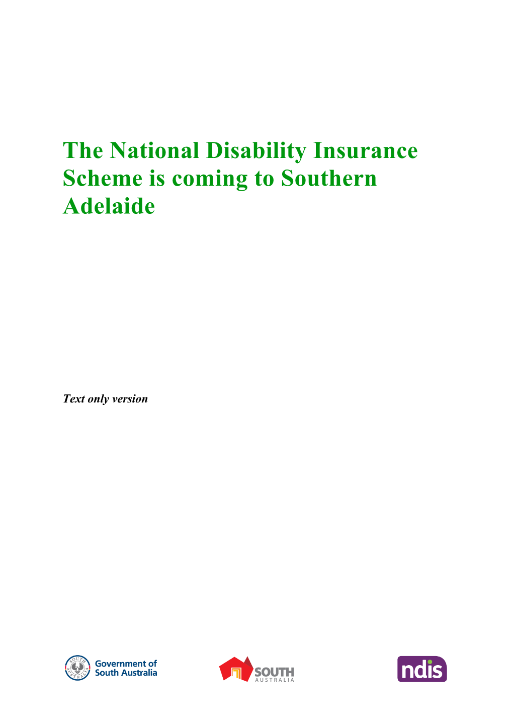 The National Disability Insurance Scheme Is Coming to Southern Adelaide