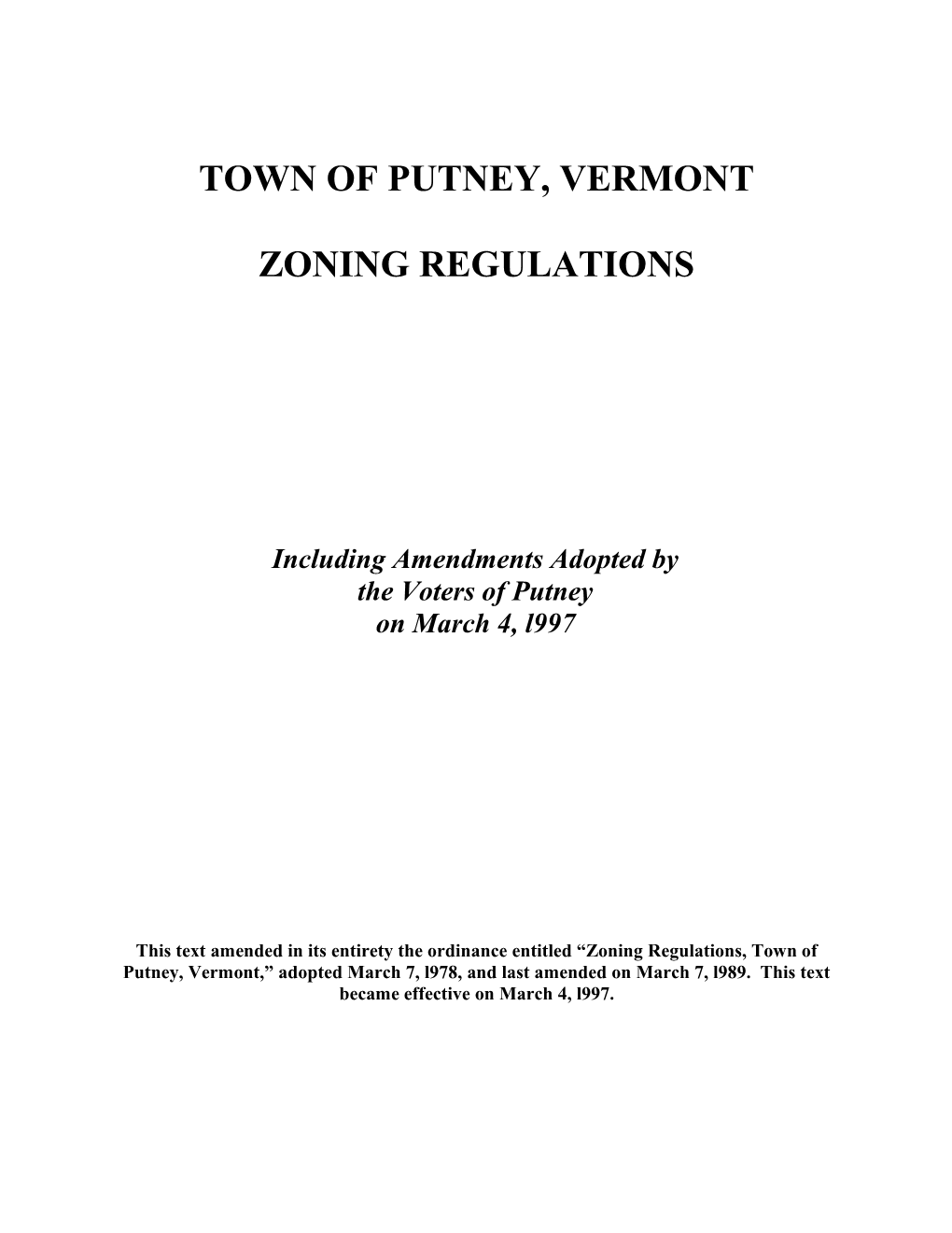 Town of Putney, Vermont