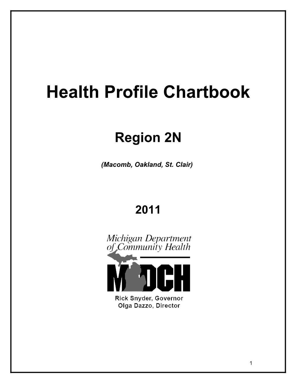 Michigan S Health Profile Chartbook