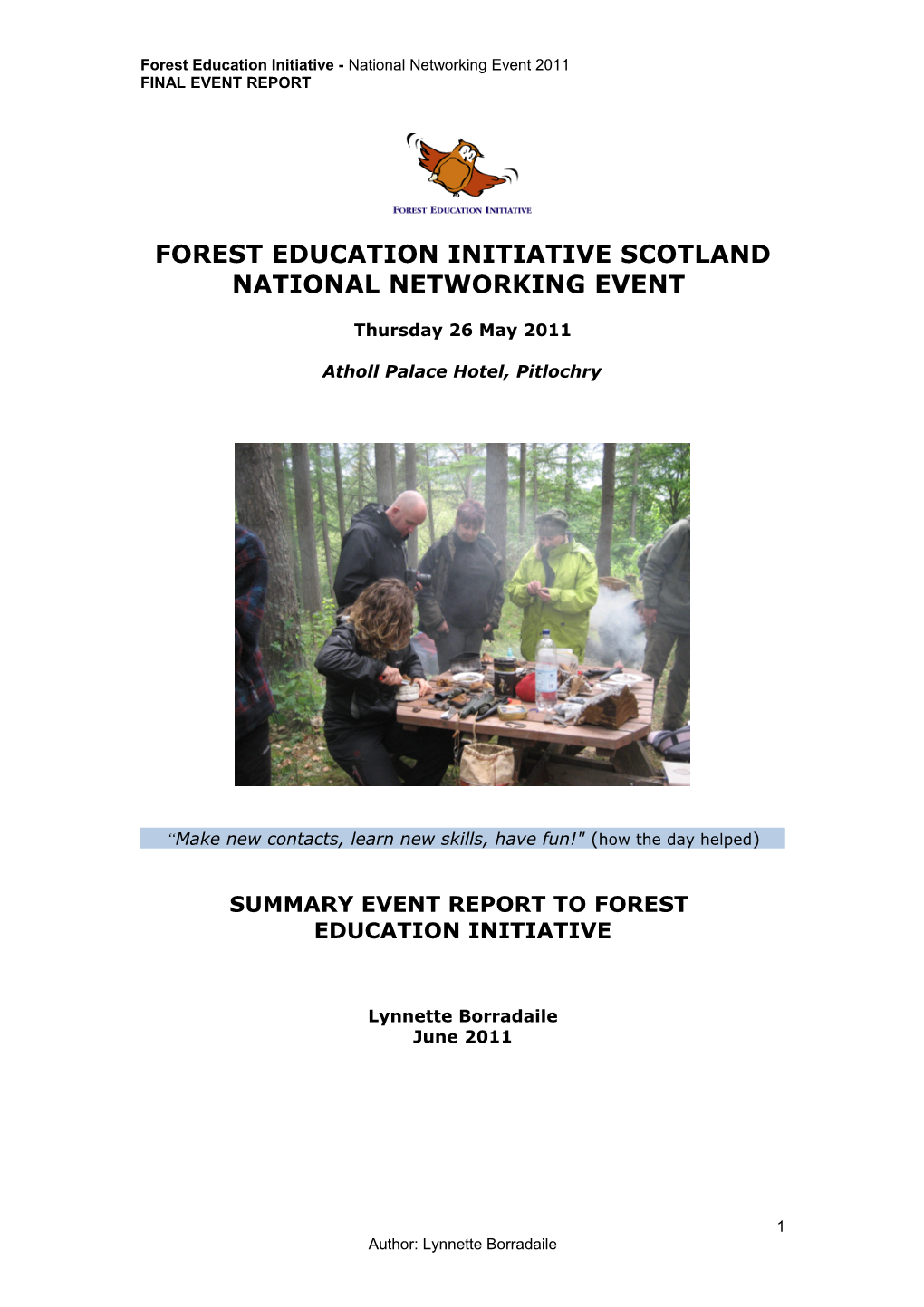 Forest Education Initiative - National Networking Event 2011