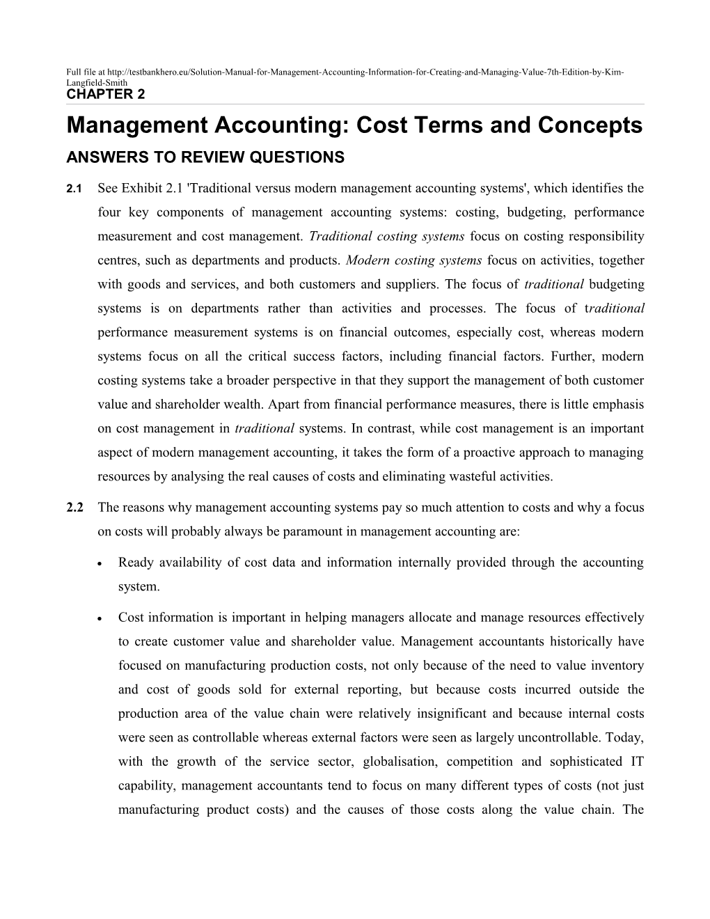 Management Accounting: Cost Termsand Concepts