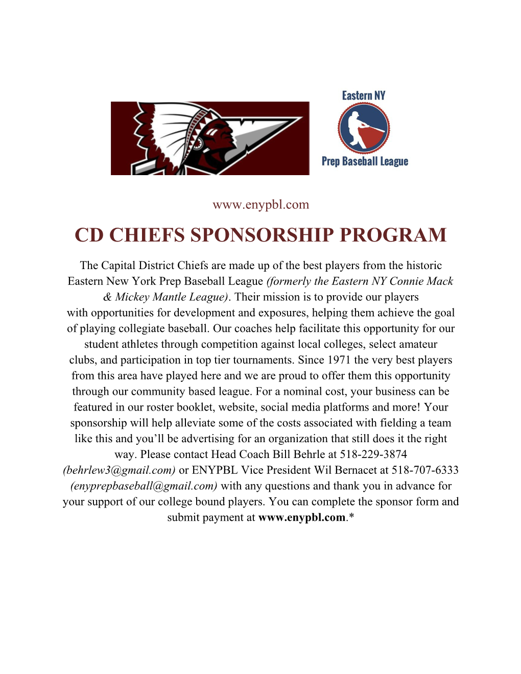 Cd Chiefs Sponsorship Program