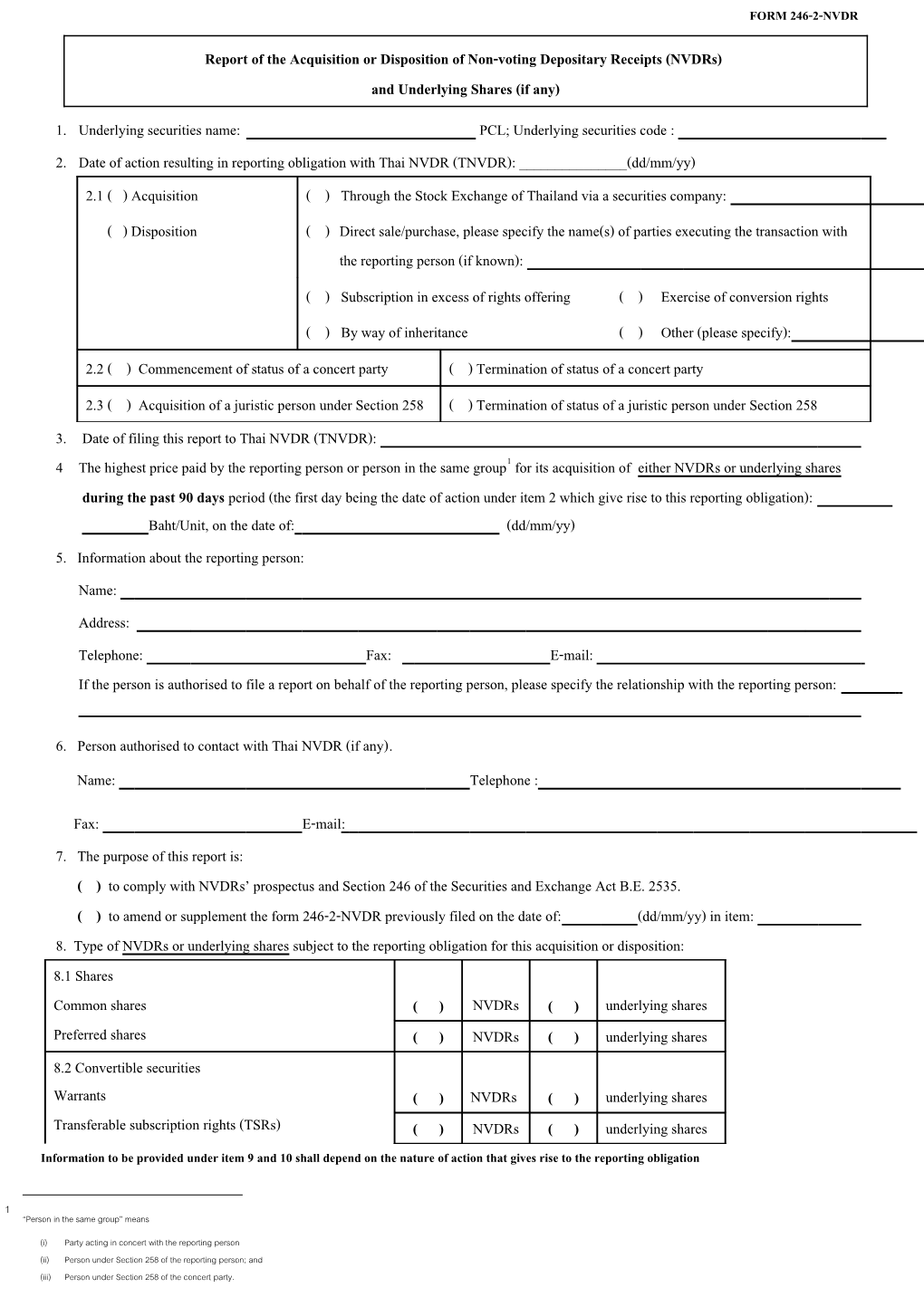 1. Underlying Securitiesname: PCL; Underlying Securities Code