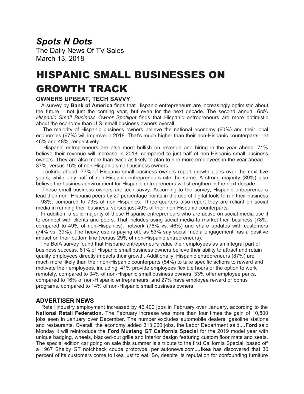 Hispanic Small Businesses on Growth Track