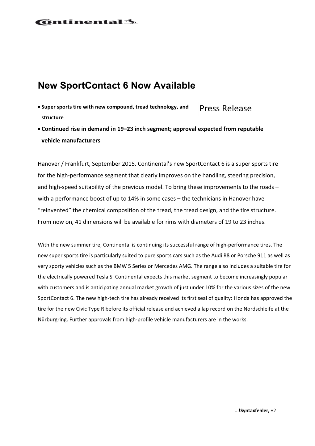 New Sportcontact 6 Now Available s1