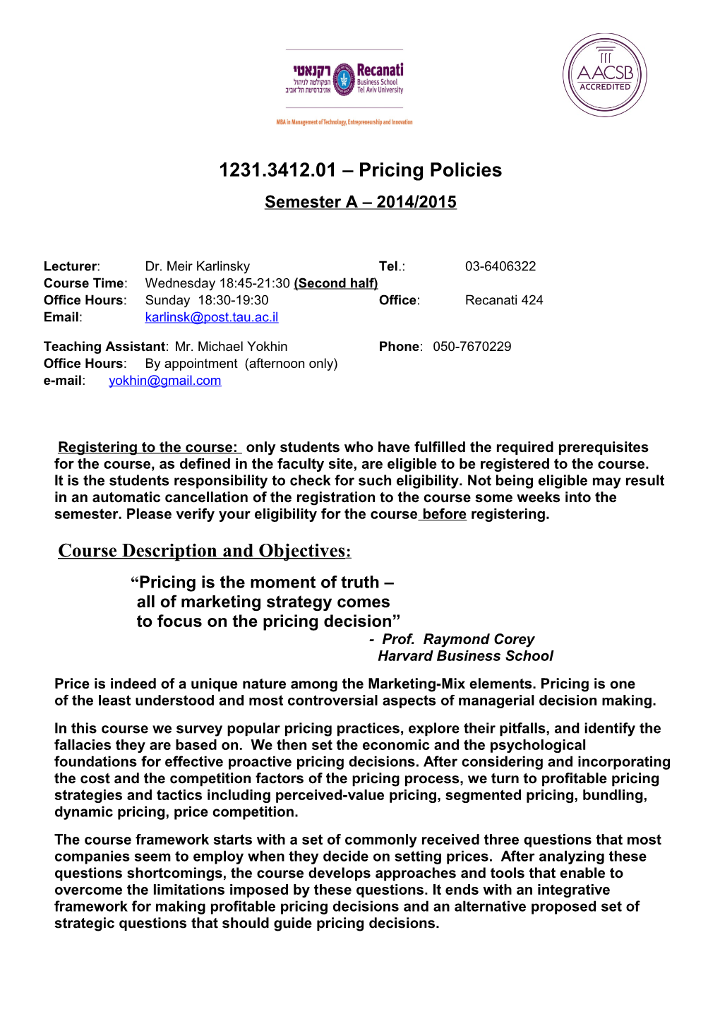 1231.3412.01 Pricing Policies
