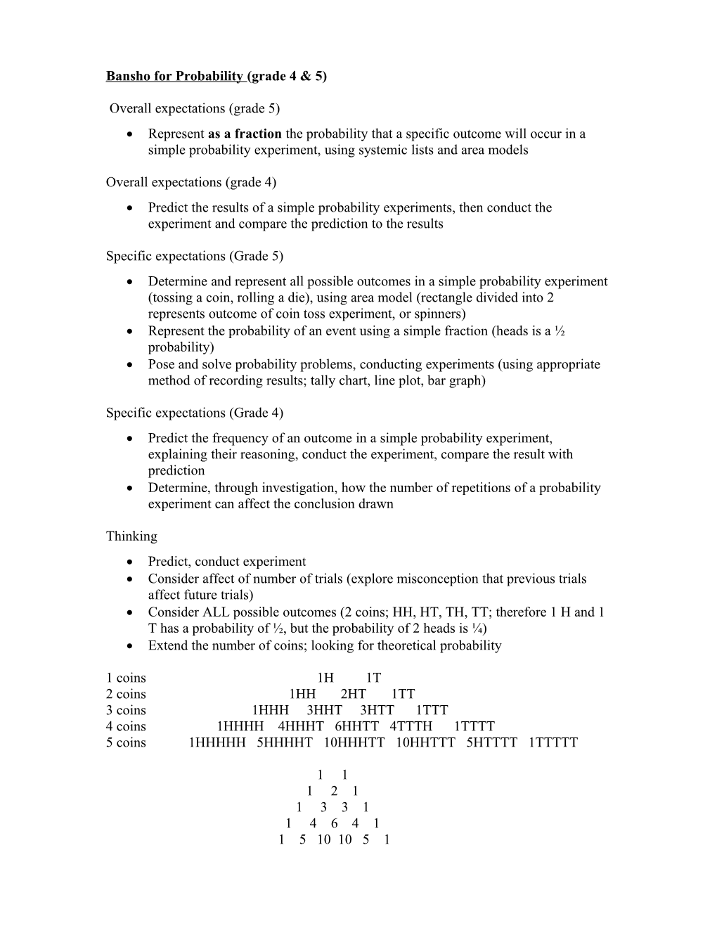 Bansho for Probability