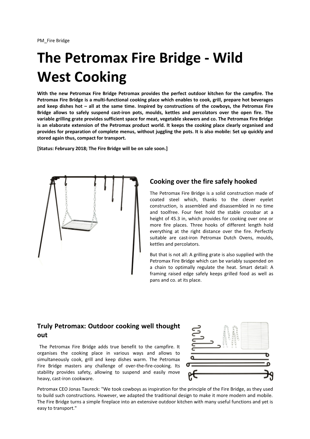 The Petromax Fire Bridge - Wild West Cooking