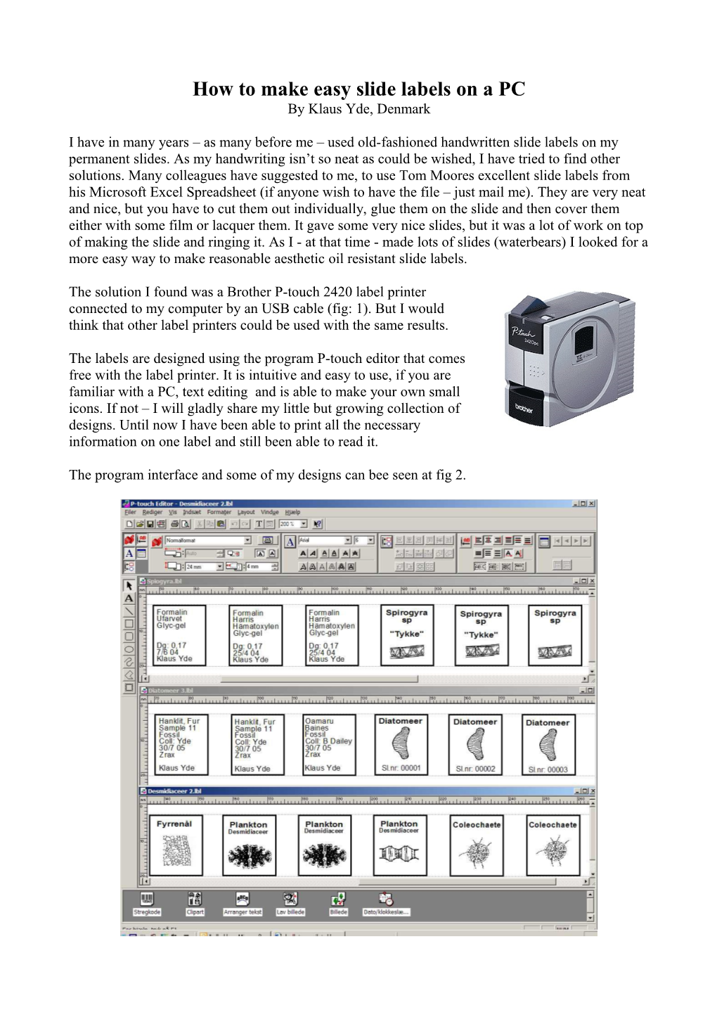 How to Make Easy Slide Labels on a PC