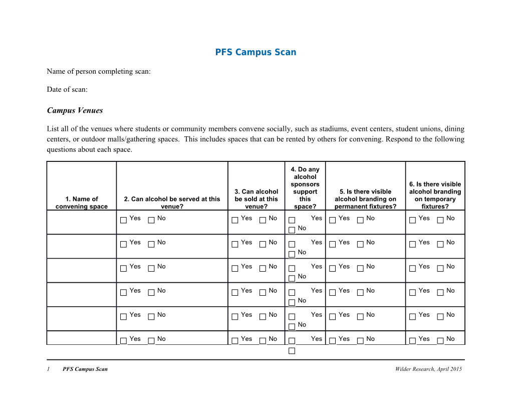 PFS Campus Scan